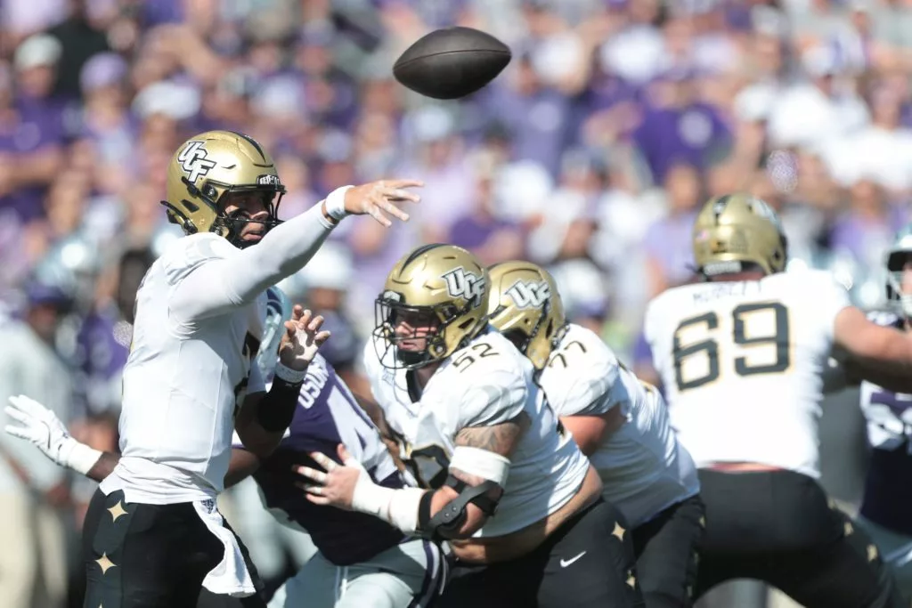 Tayven Jackson looks to lead the Knights over the Jayhawks